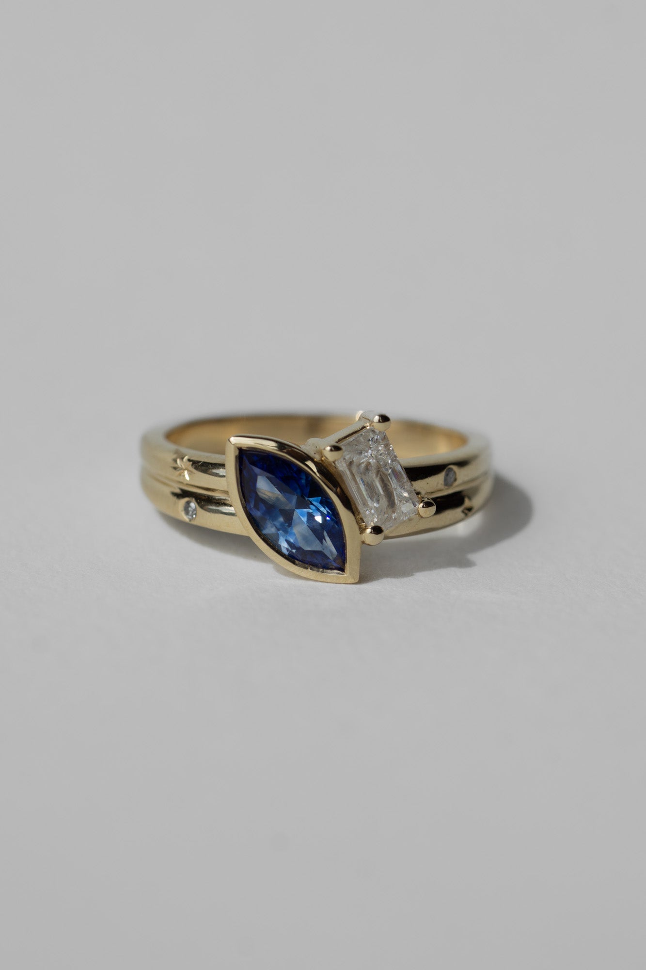 *new* Kaleidoscope Ring - 1.305tcw Blue Brilliant-Cut Marquise Sapphire *ready-to-ship - Foe & Dear