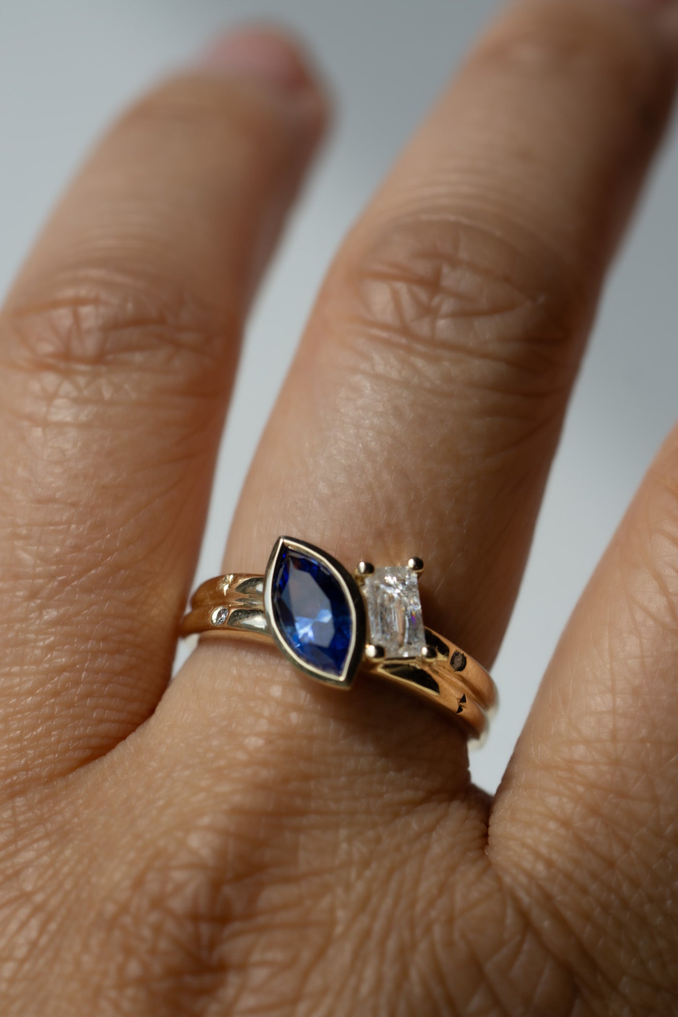 *new* Kaleidoscope Ring - 1.305tcw Blue Brilliant-Cut Marquise Sapphire *ready-to-ship - Foe & Dear