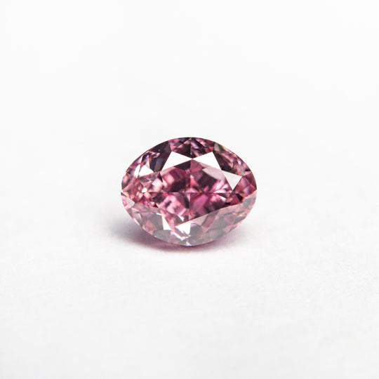 Fancy Vivid Purplish Pink Brilliant Diamond - 0.61ct Oval