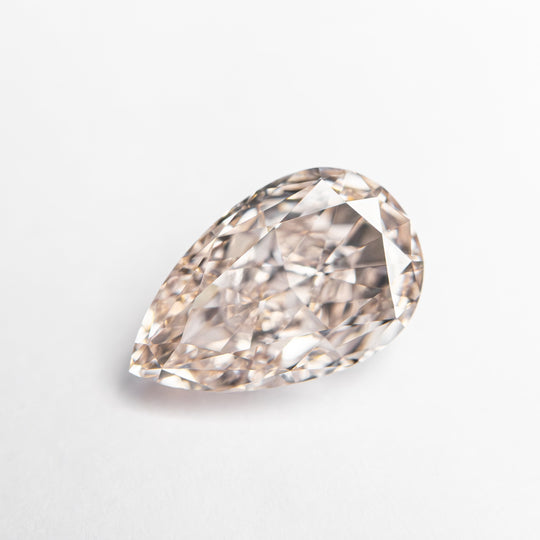 Fancy Light Brownish Pink Brilliant Diamond - 1.61ct Pear