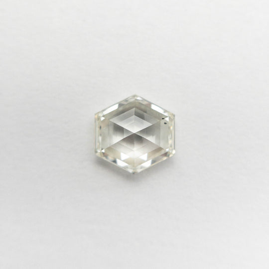 White Step Cut Diamond - 0.66ct Hexagon
