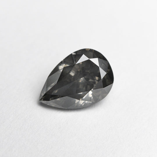 Fancy Dark Grey Brilliant Diamond - 1.01ct Pear