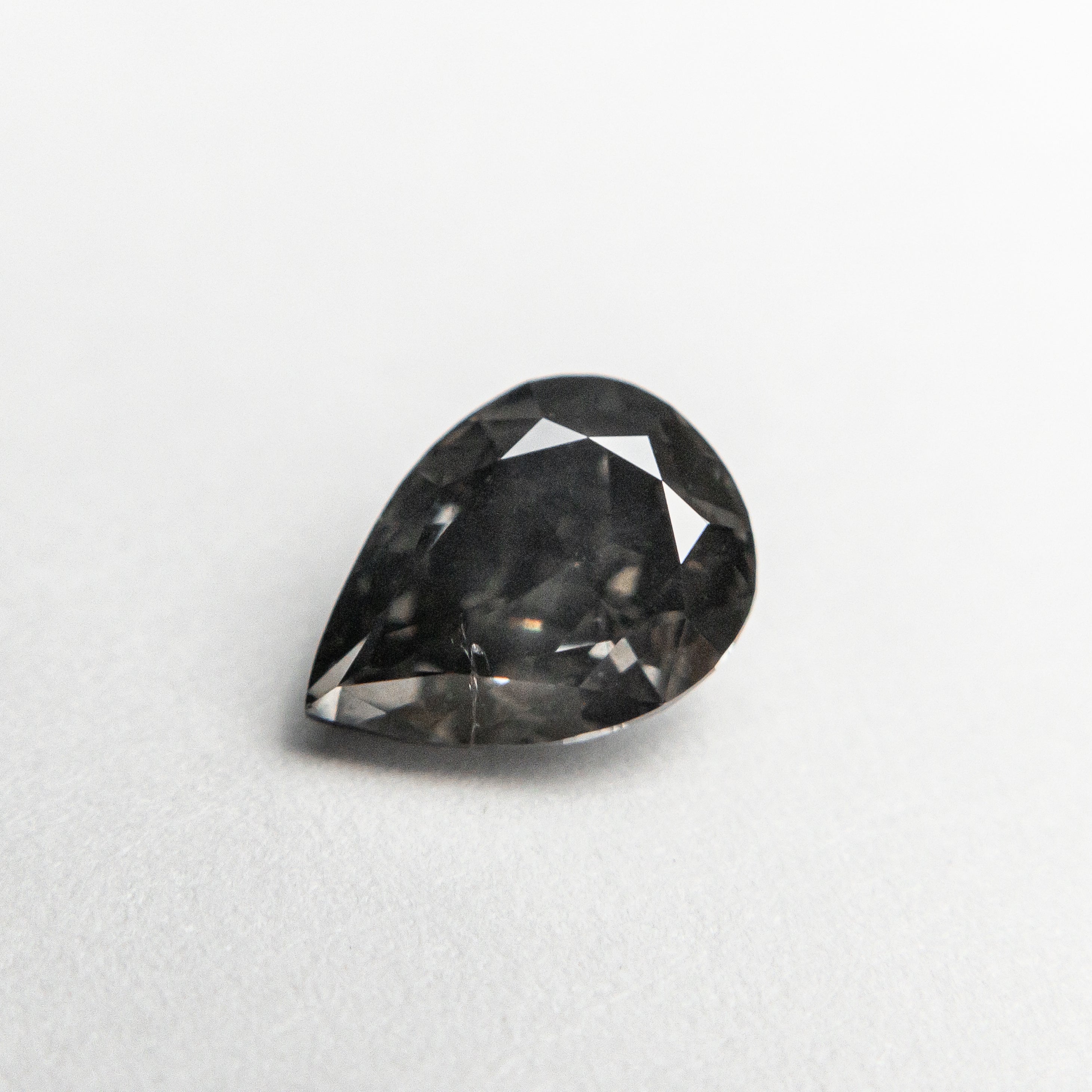Fancy Dark Grey Brilliant Diamond - 0.80ct Pear - Foe & Dear