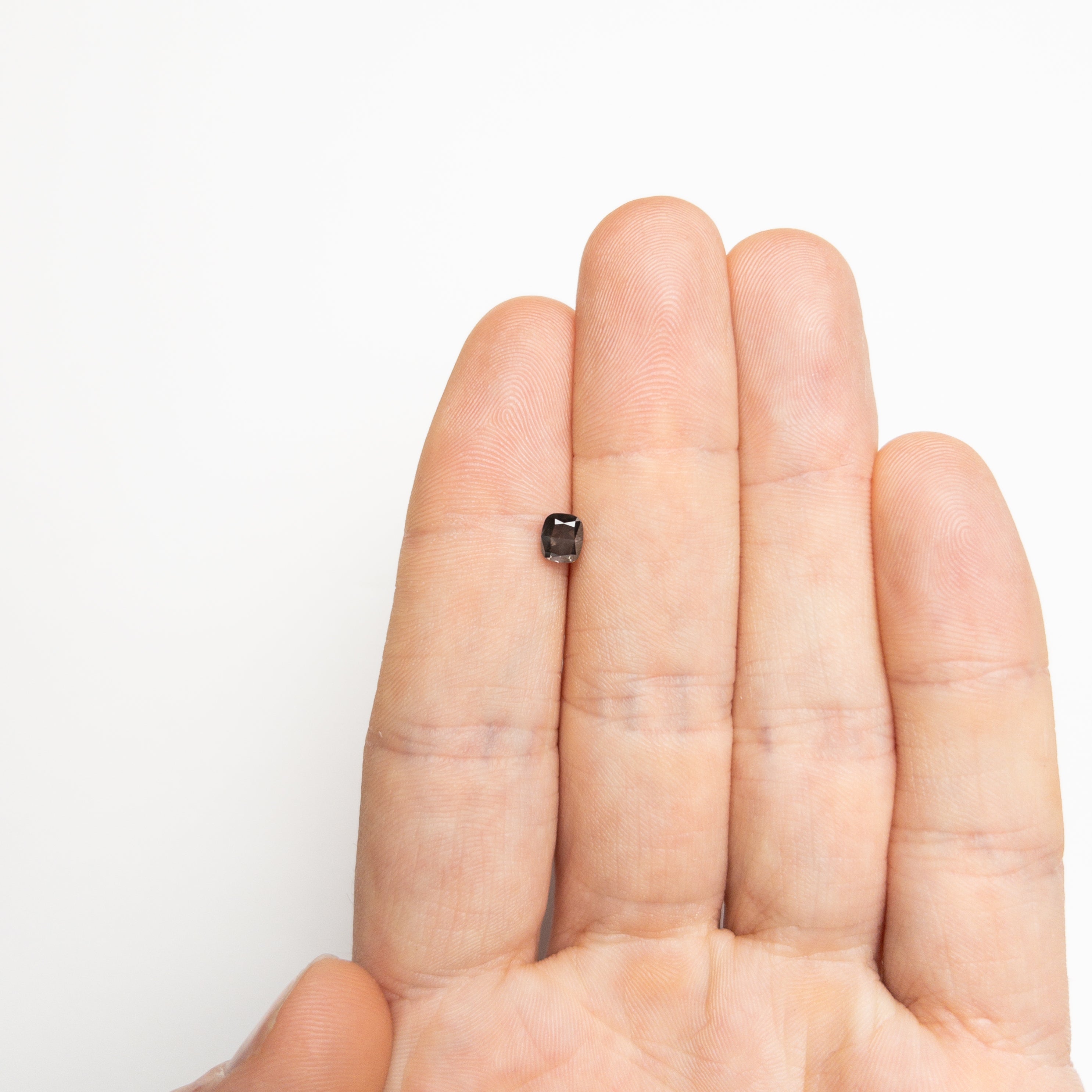 0.73ct 5.28x4.54x3.21mm SI2 Fancy Dark Grey Cushion Brilliant 19923-10 - Foe & Dear