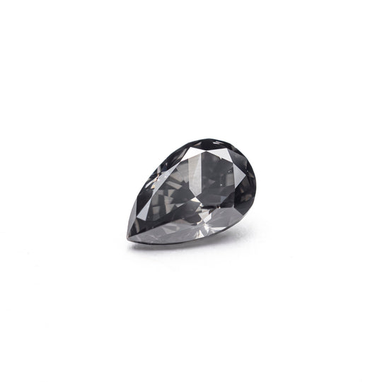 Fancy Dark Grey Brilliant Diamond - 0.50ct Pear