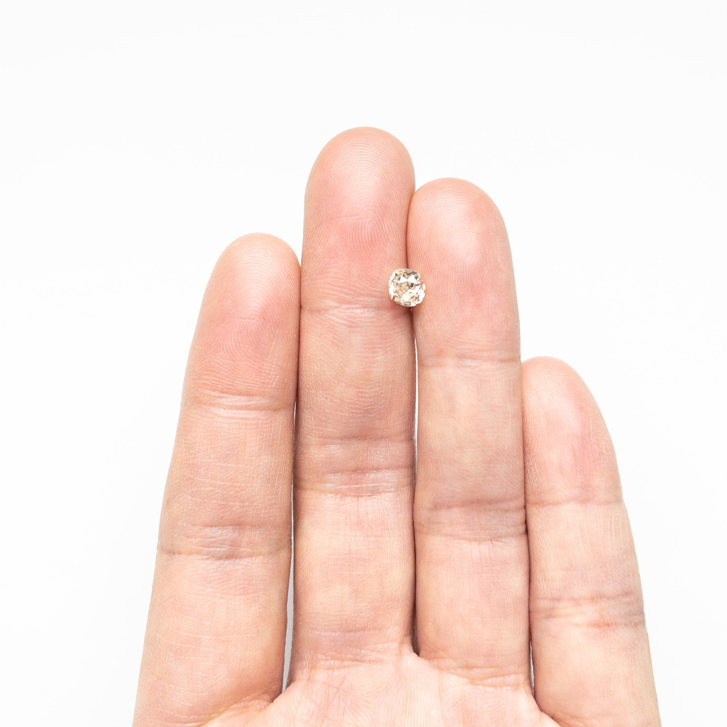 White Antique Old Mine Cut Diamond - 0.80ct Cushion