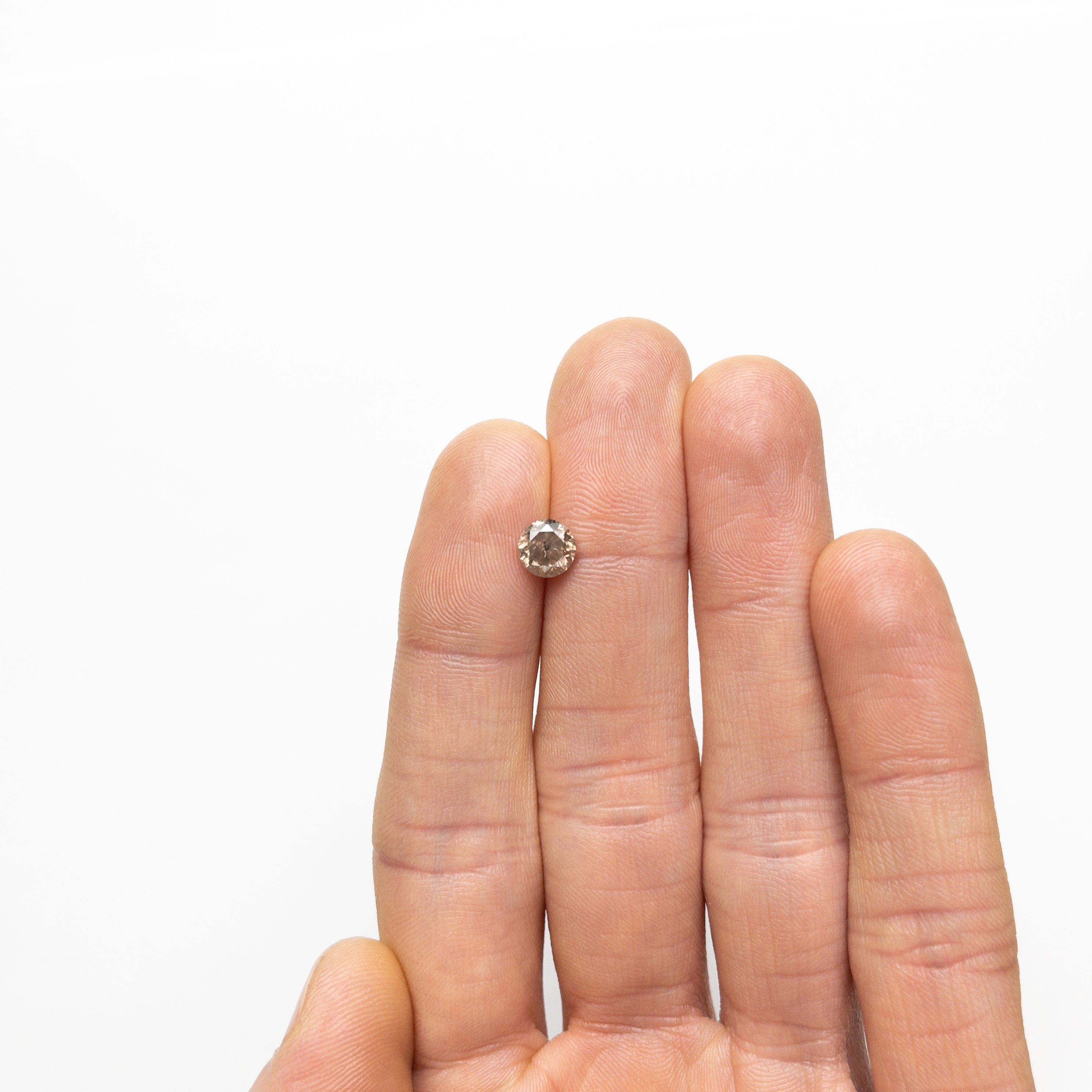 Champagne Salt and Pepper Brilliant Diamond - 1.24ct Round
