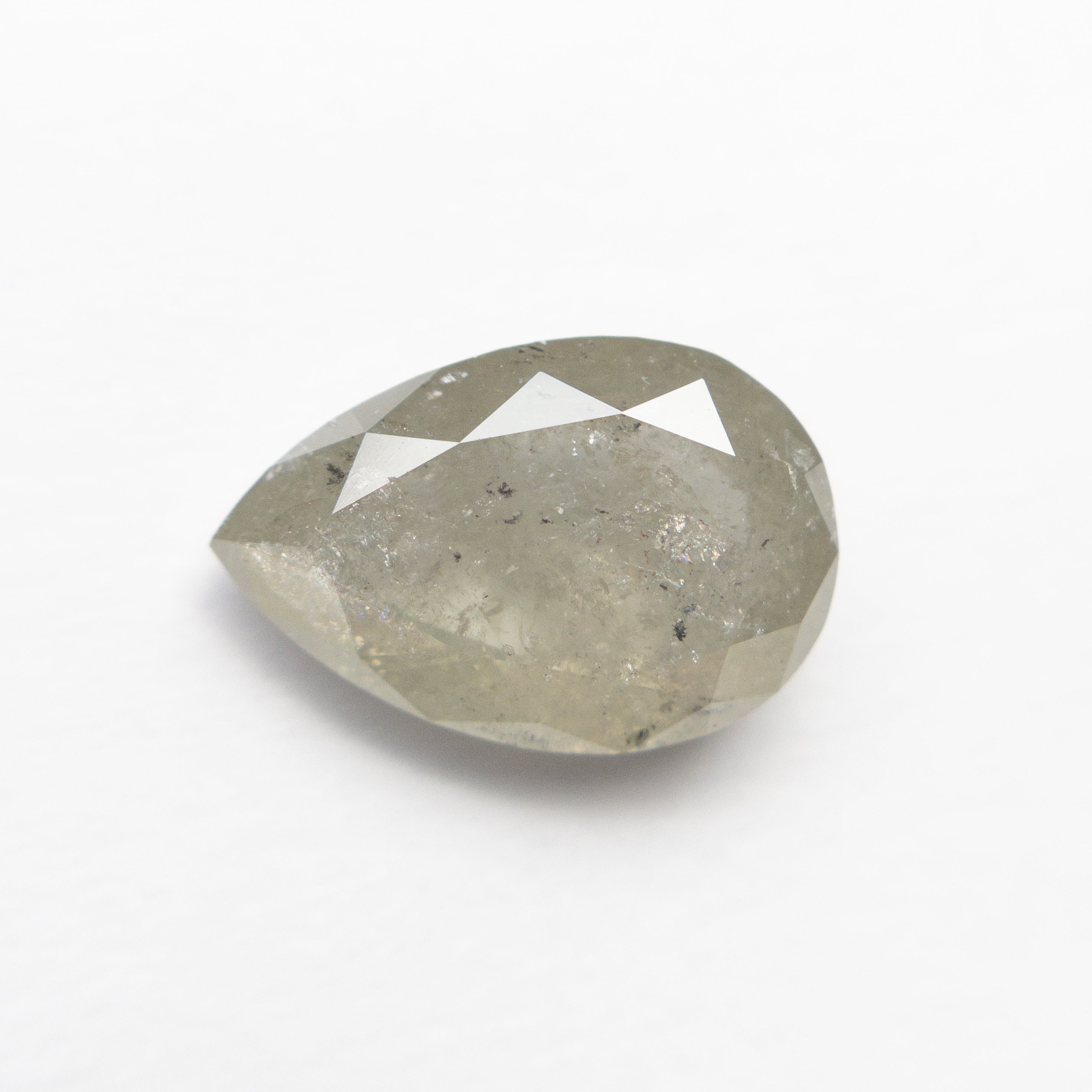 Salt and Pepper Double Cut Diamond - 2.14ct Pear - Foe & Dear