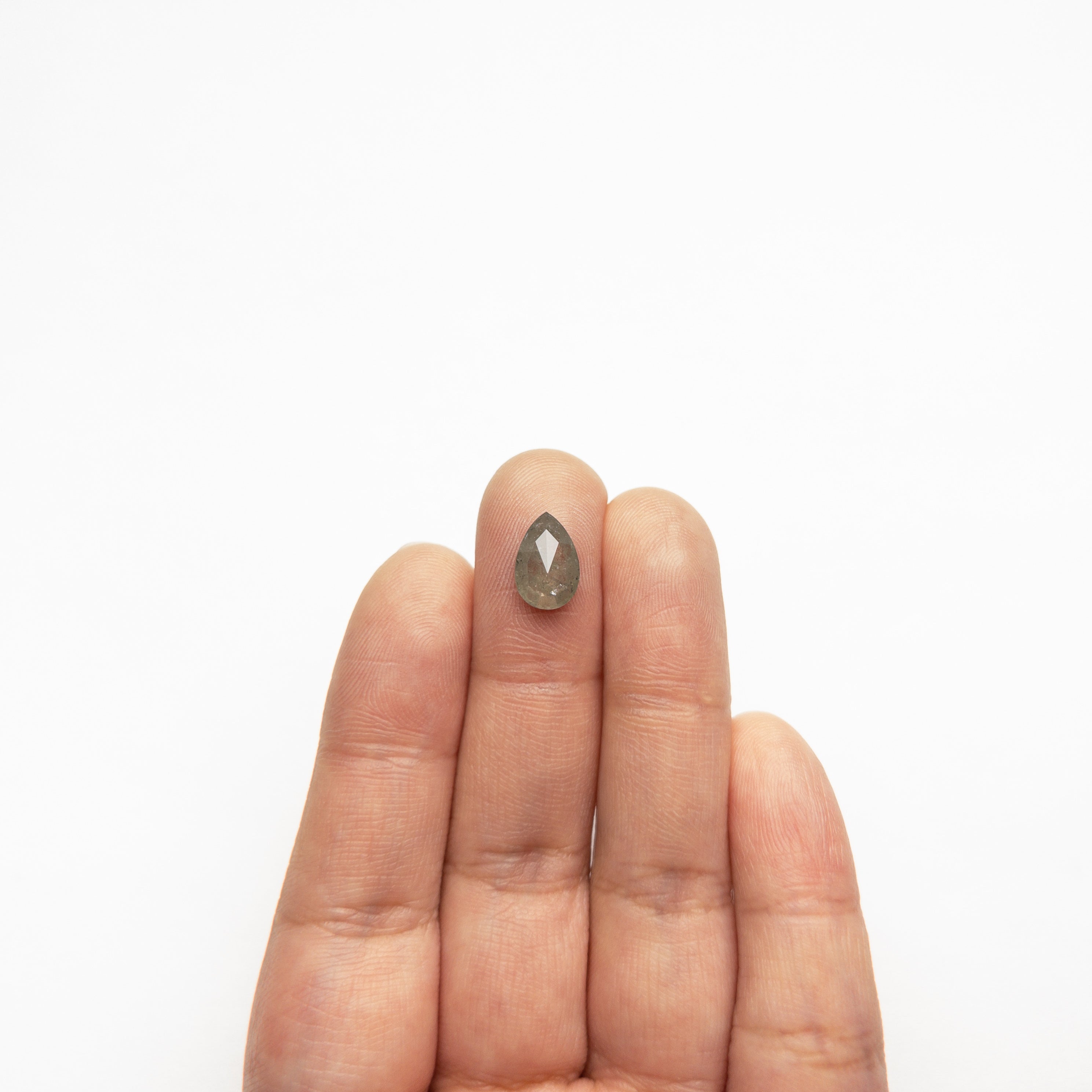 Salt and Pepper Double Cut Diamond - 2.14ct Pear - Foe & Dear