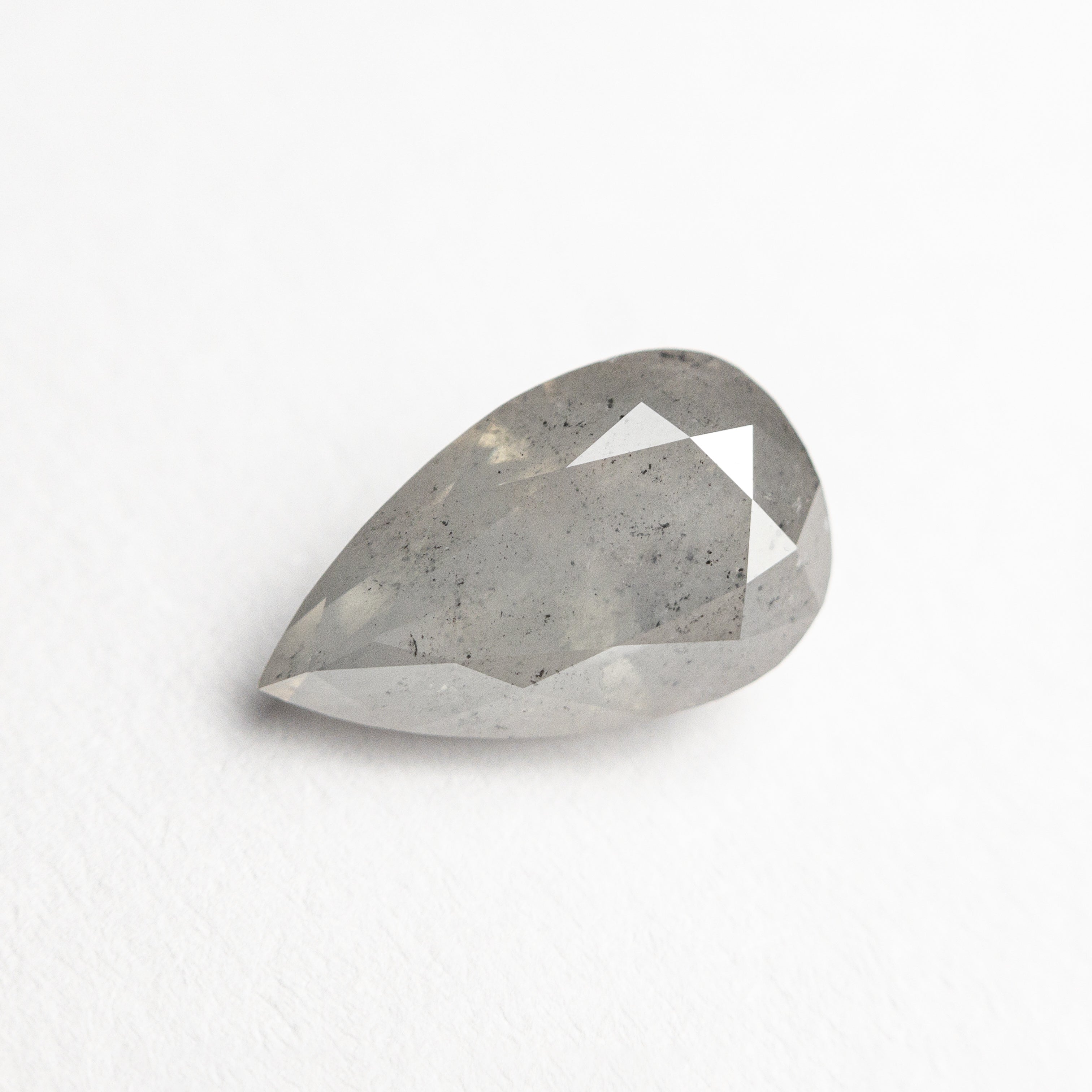 Icy Salt and Pepper Brilliant Diamond - 1.46ct Pear - Foe & Dear