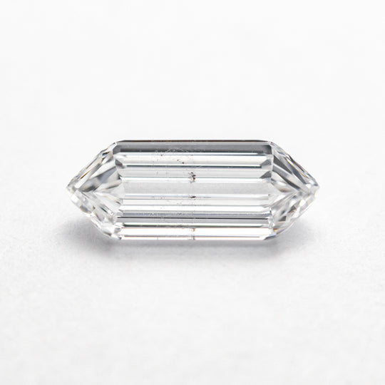 White Step Cut Diamond - 1.01ct Hexagon