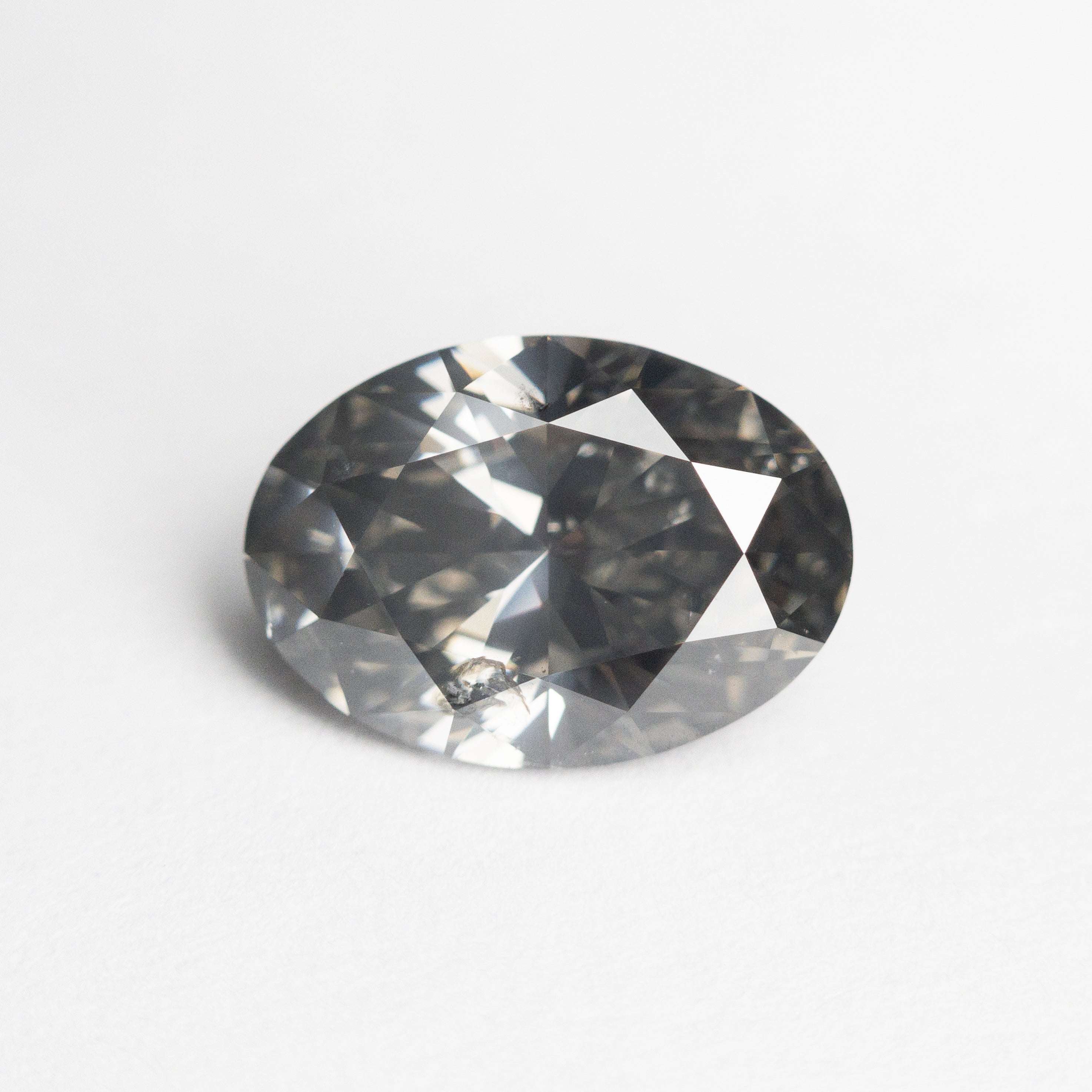 Fancy Grey Brilliant Diamond - 1.51ct Oval