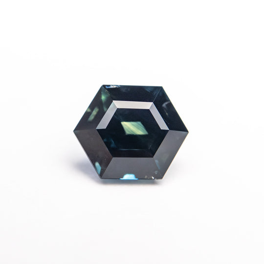 Teal/Blue Step Cut Sapphire - 1.59ct Hexagon