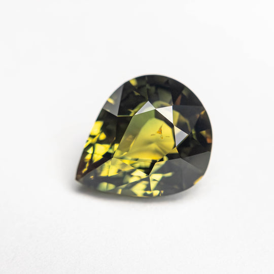 Parti Green-Yellow Brilliant Sapphire - 2.10ct Pear