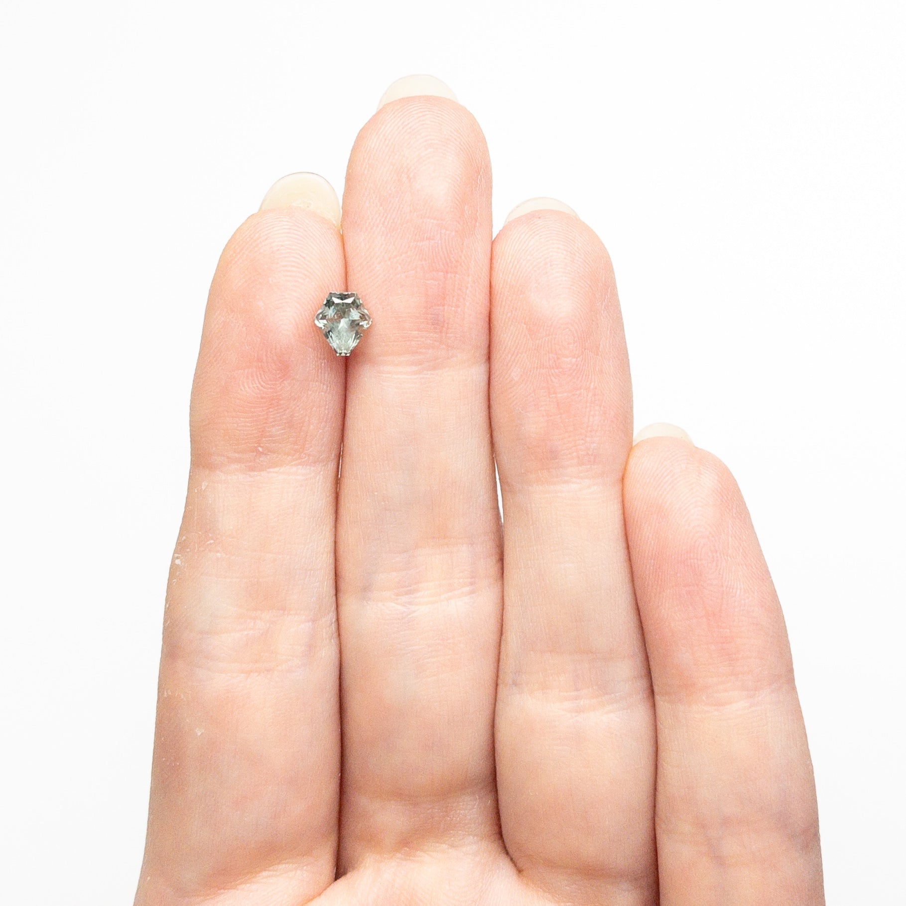Teal Brilliant Sapphire - 0.82ct Shield