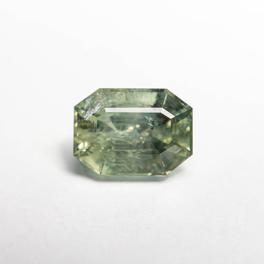 Green Step Cut Sapphire - 1.92ct Cut Corner Rectangle