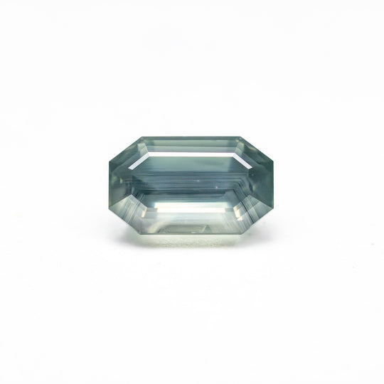 Teal Step Cut Sapphire - 1.39ct Cut Corner Rectangle