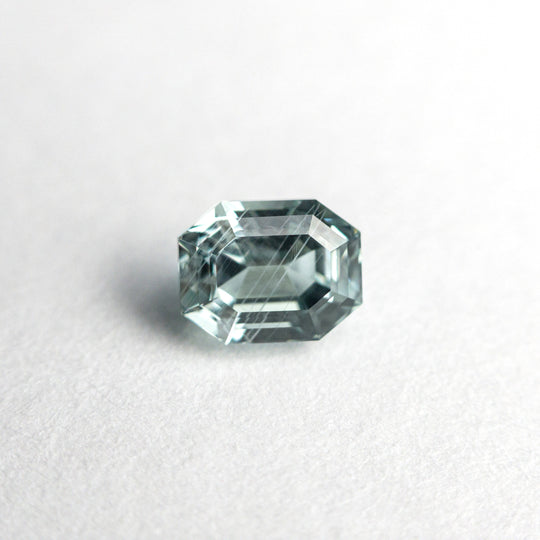 Teal Step Cut Sapphire - 0.93ct Cut Corner Rectangle