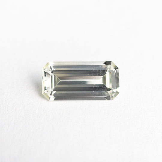 Light Yellow Step Cut Sapphire - 0.85ct Cut Corner Rectangle