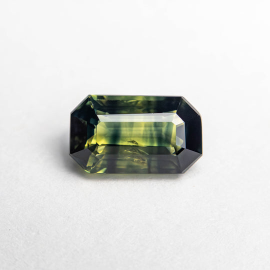 Parti Teal-Yellow Step Cut Sapphire - 1.33ct Cut Corner Rectangle