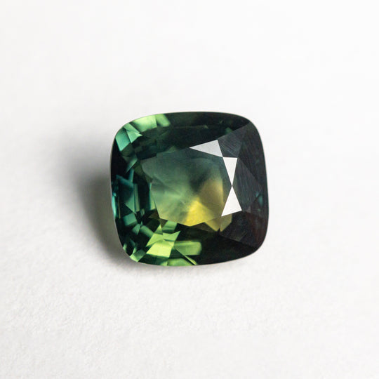 Parti Teal-Yellow Brilliant Sapphire - 1.83ct Cushion