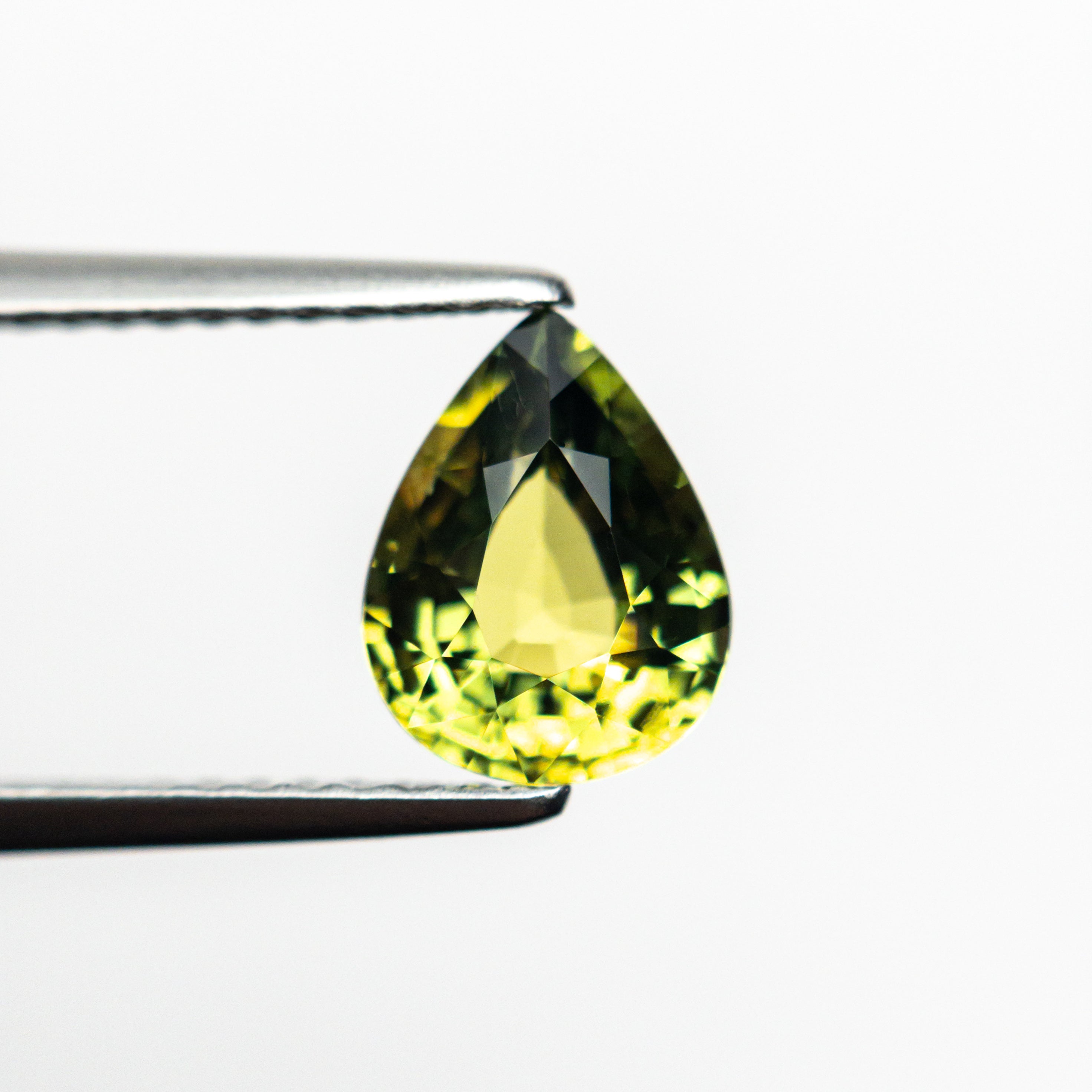 Parti Green-Yellow Brilliant Sapphire - 1.64ct Pear