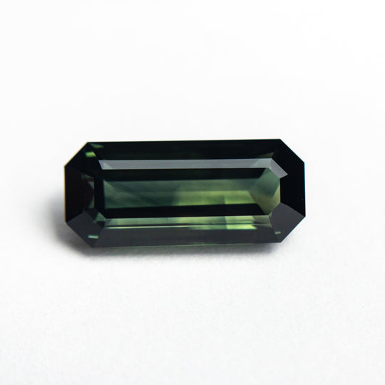 Green Step Cut Sapphire - 2.83ct Cut Corner Rectangle
