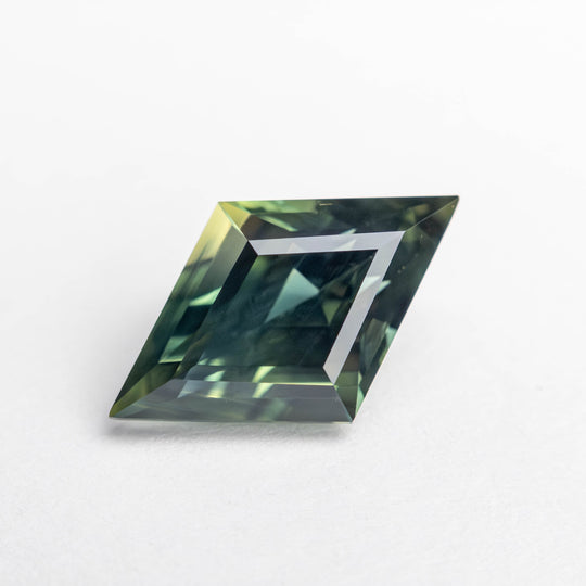 Green/Teal Step Cut Sapphire - 2.18ct Lozenge