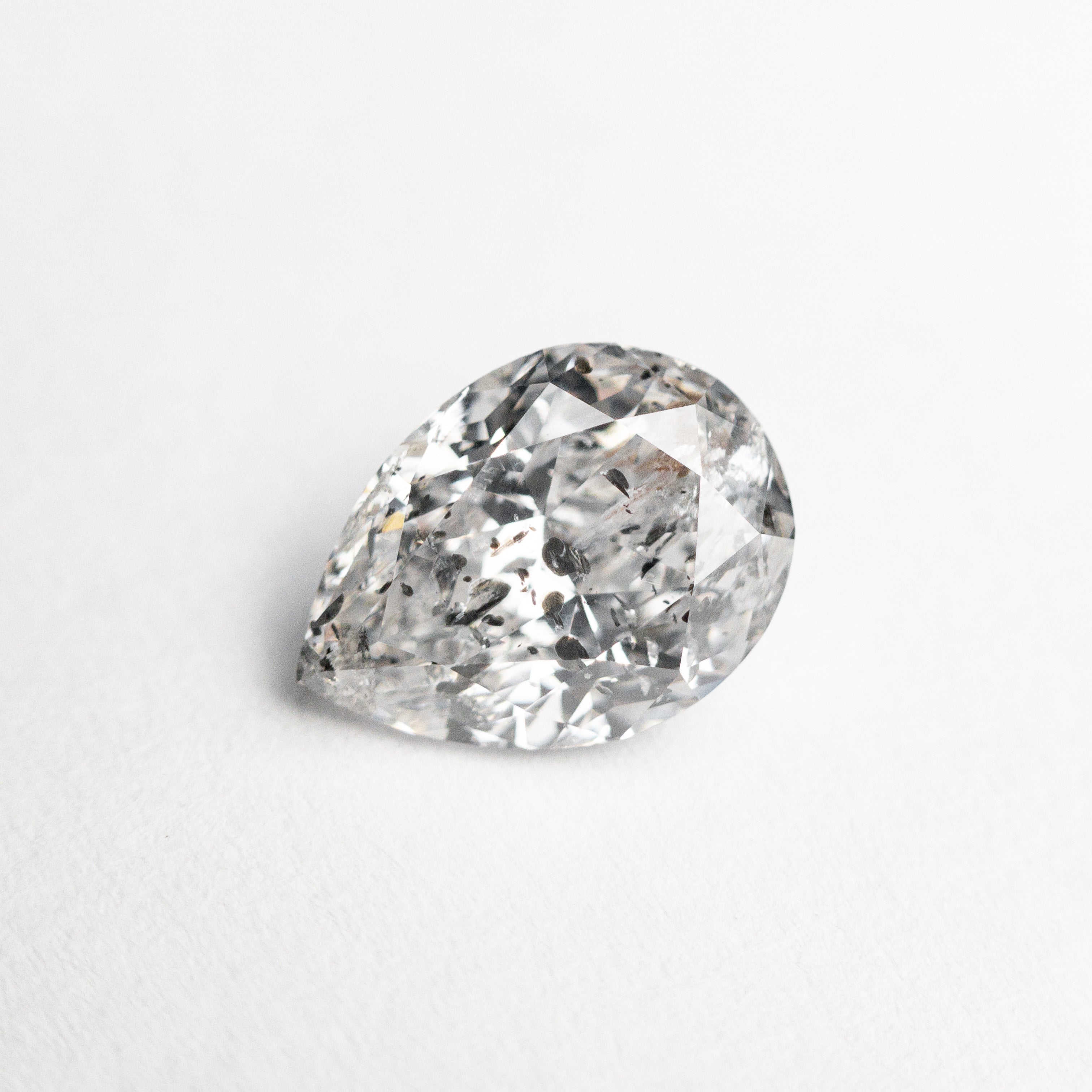 Salt and Pepper Brilliant Diamond - 1.22ct Pear - Foe & Dear