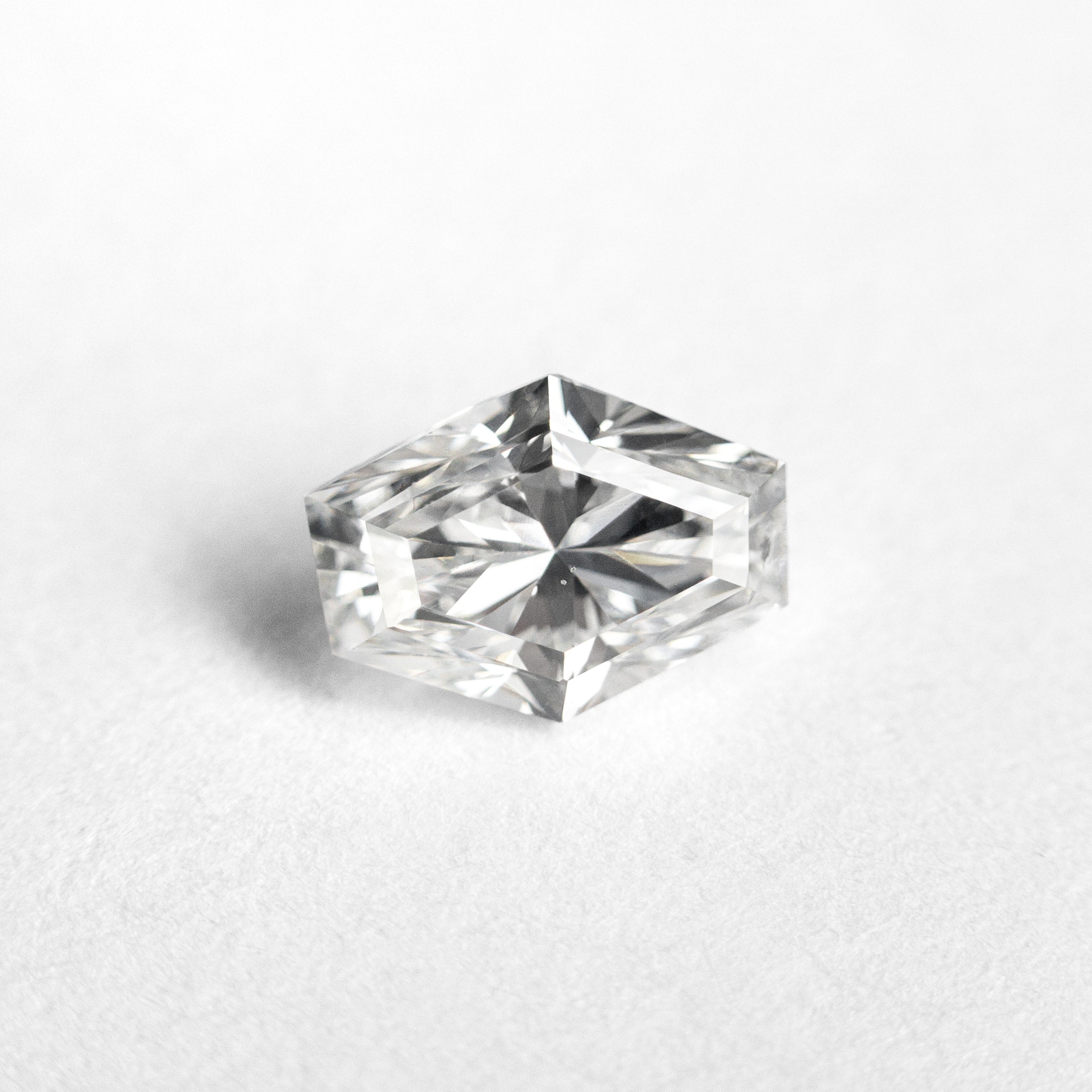 White Step Cut Diamond 1.00ct Hexagon