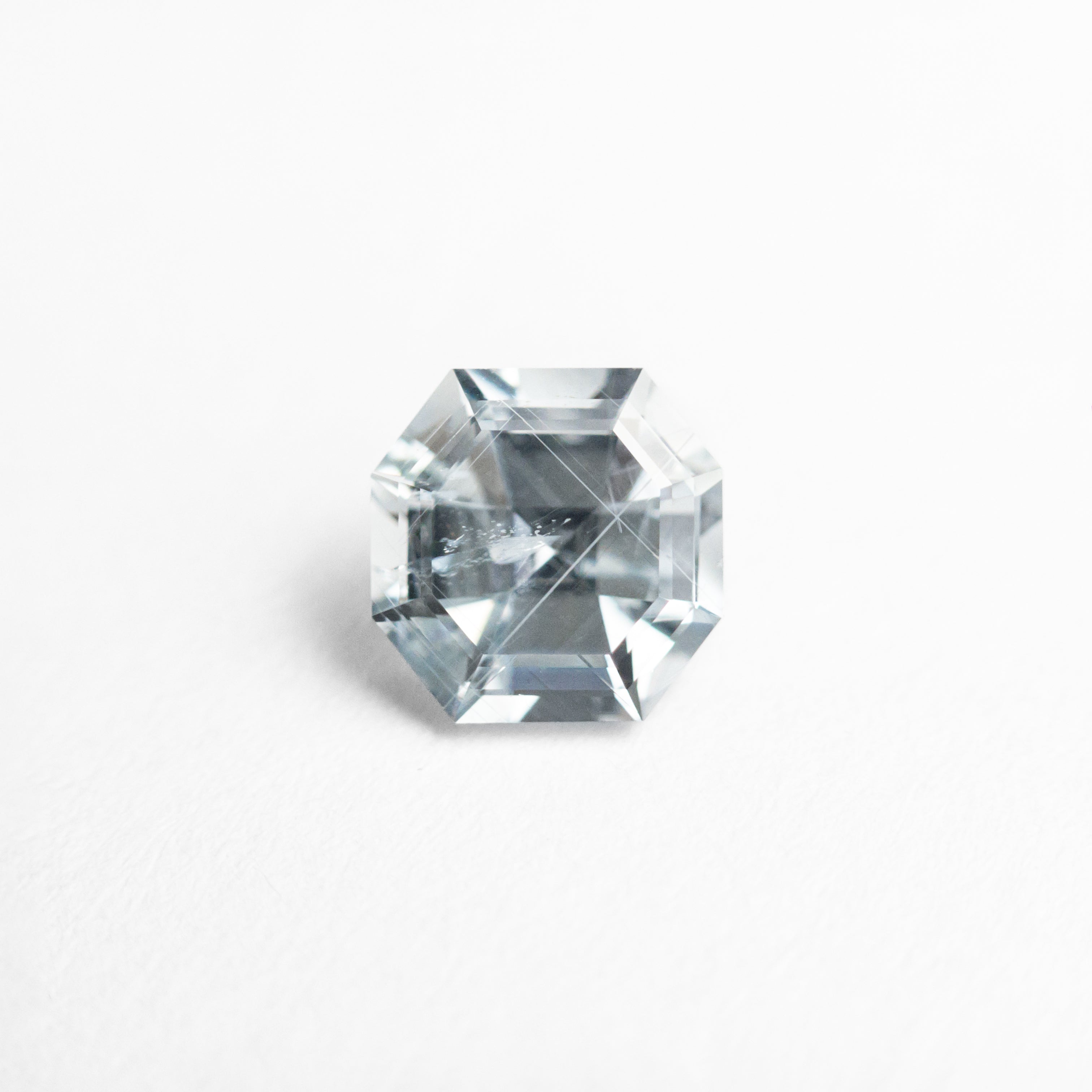 Light Blue Step Cut Sapphire - 0.97ct Cut Corner Square