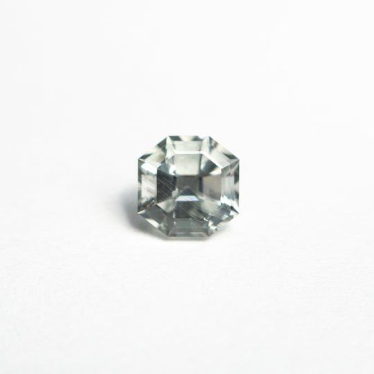 Green Step Cut Sapphire - 0.83ct Cut Corner Square