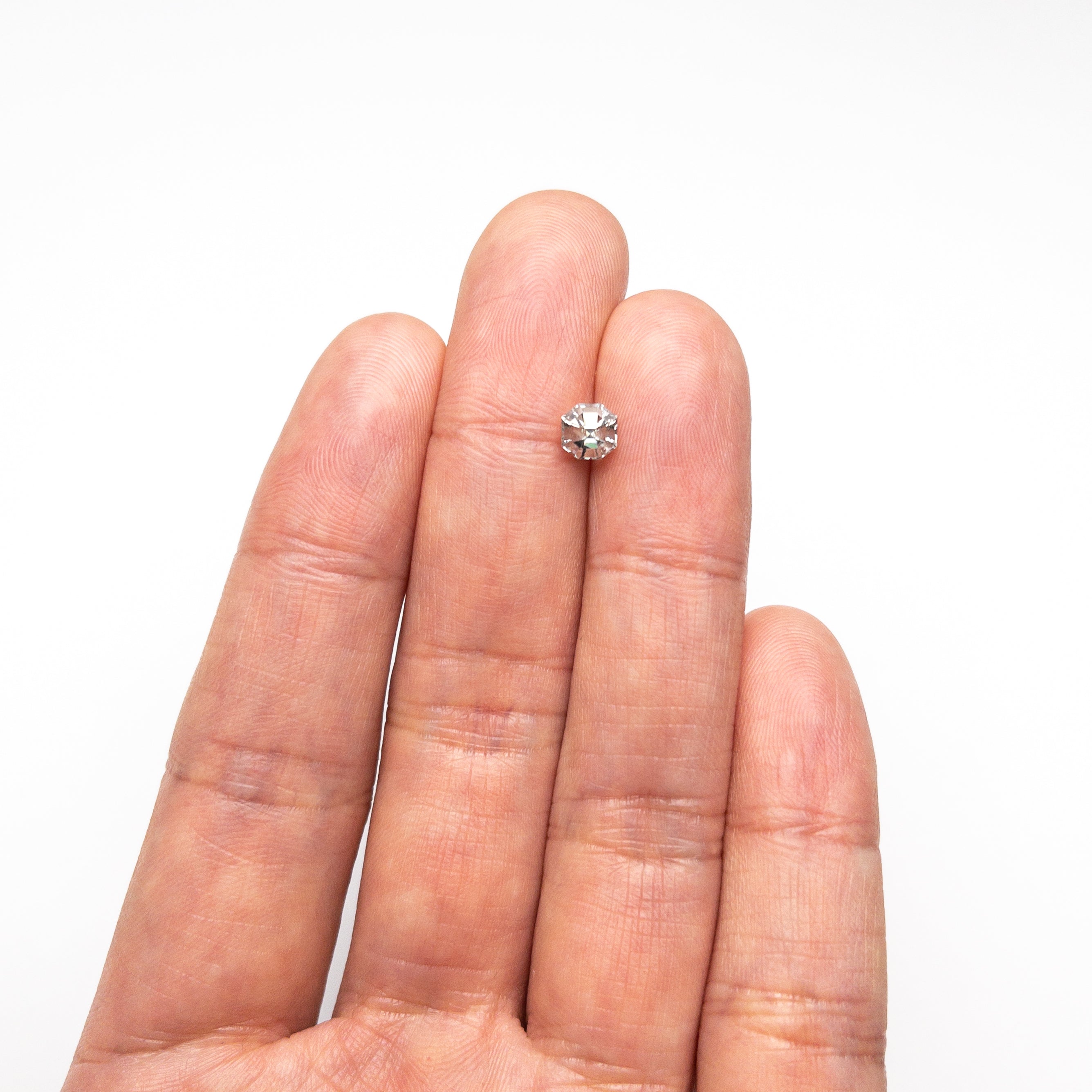 Green Step Cut Sapphire - 0.83ct Cut Corner Square