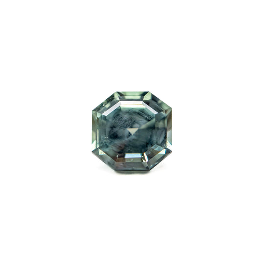 Teal Brilliant Sapphire - 0.75ct Cut Corner Square