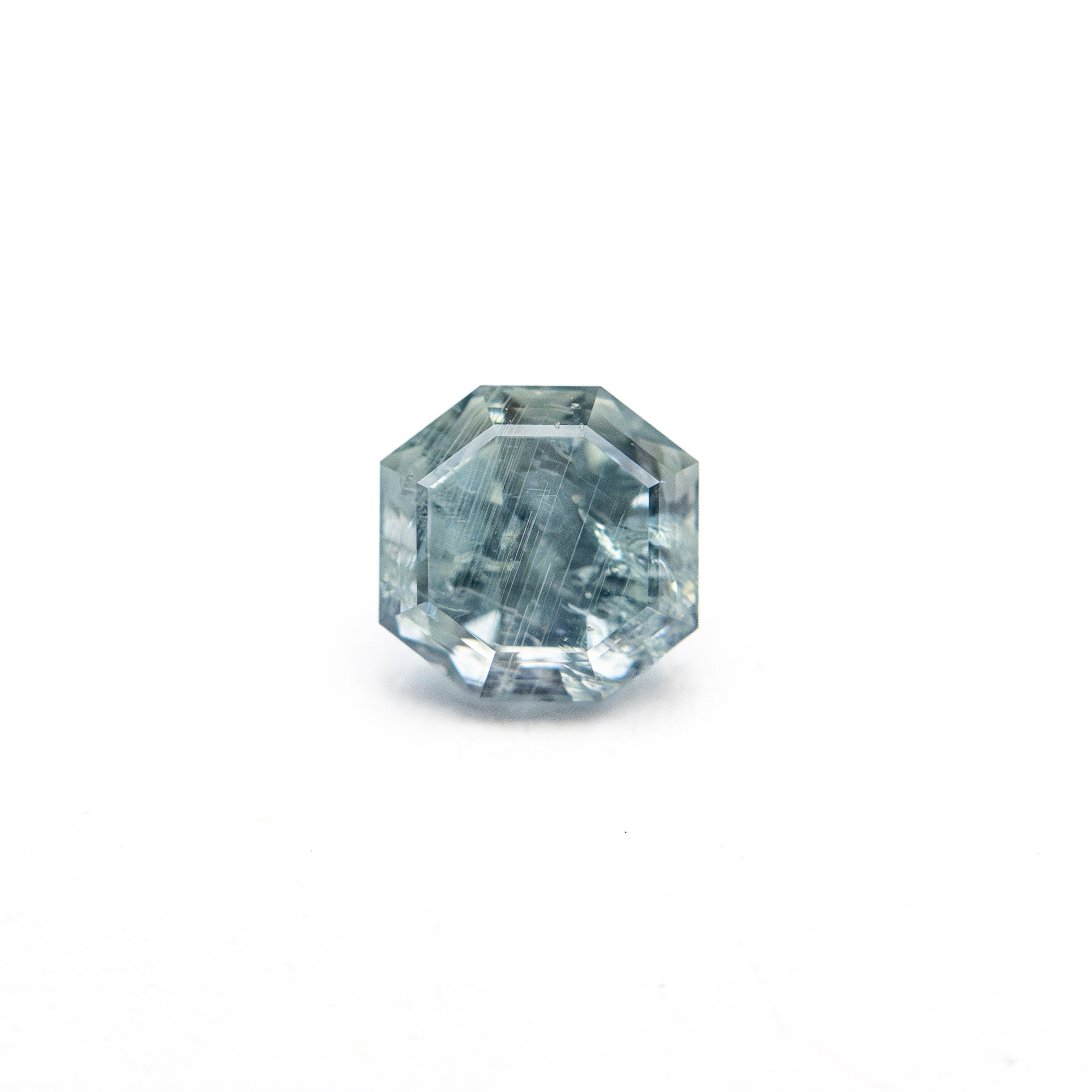 Teal/Blue Step Cut Sapphire - 0.86ct Cut Corner Square