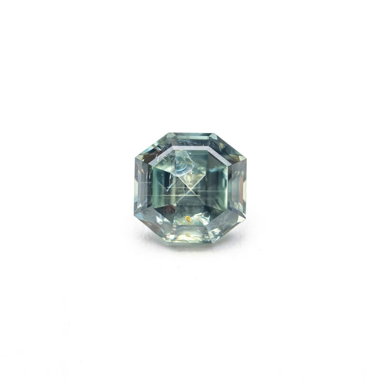 Teal Brilliant Sapphire - 0.75ct Cut Corner Square