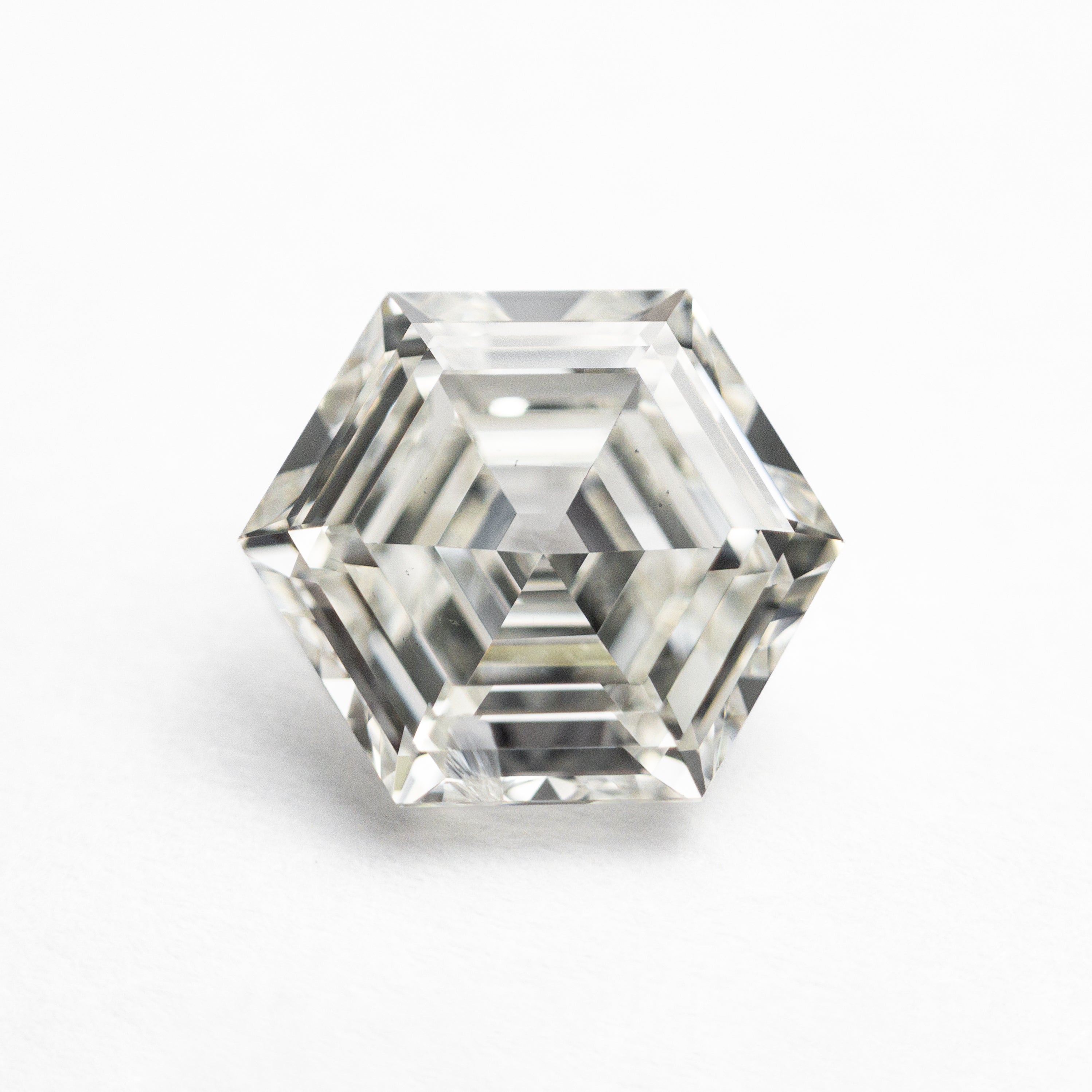 White Step Cut Diamond - 2.05ct Hexagon - Foe & Dear