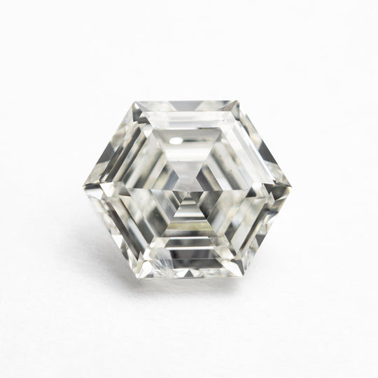 White Step Cut Diamond - 2.05ct Hexagon