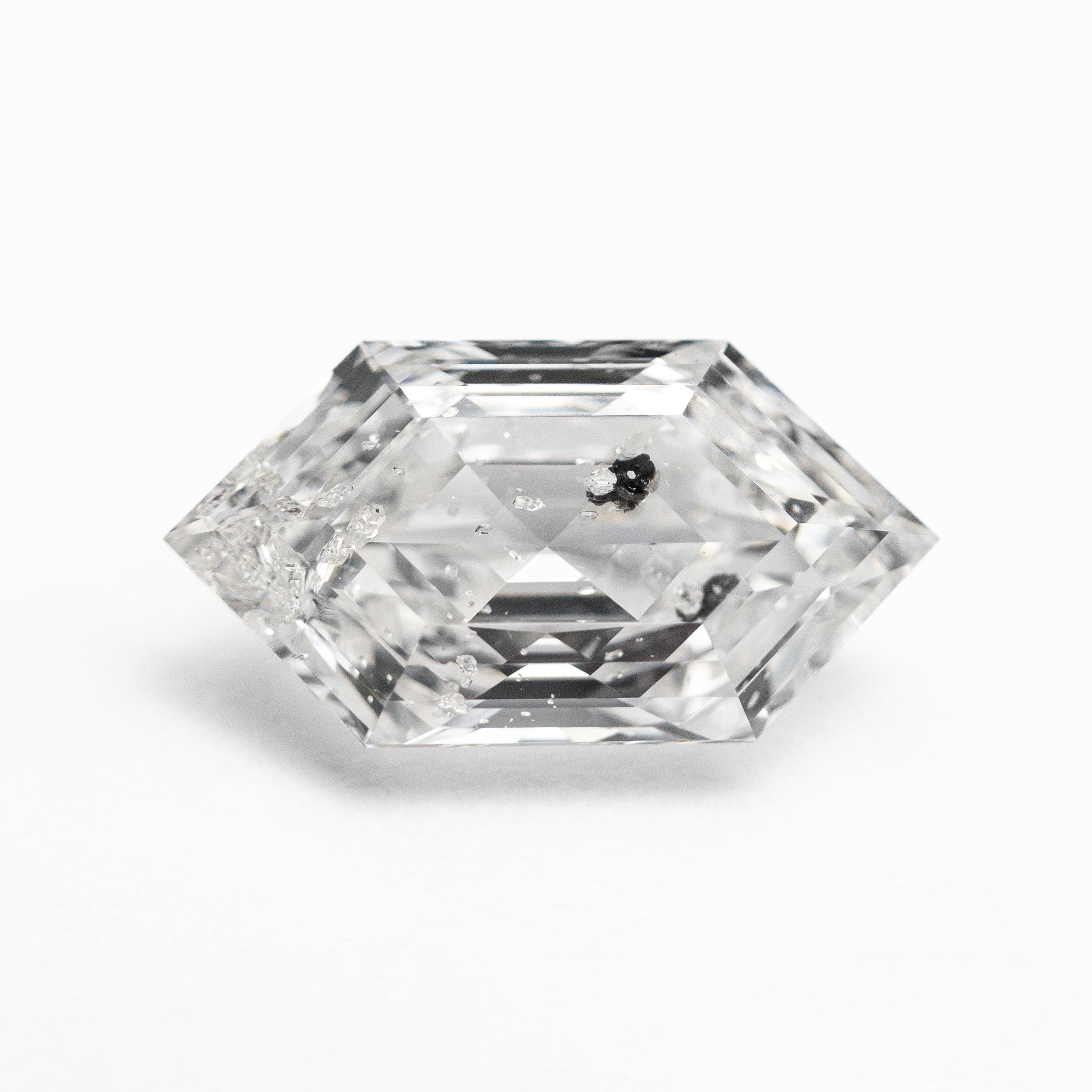 Salt and Pepper Step Cut Diamond - 2.19ct Hexagon