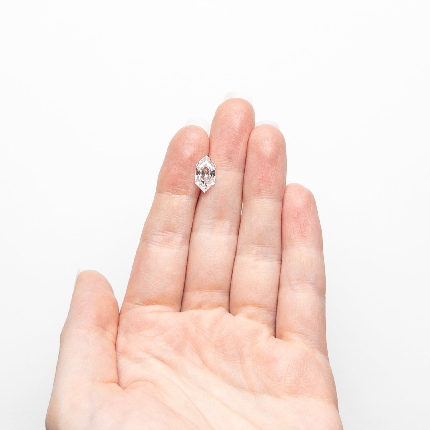 Salt and Pepper Step Cut Diamond - 2.19ct Hexagon