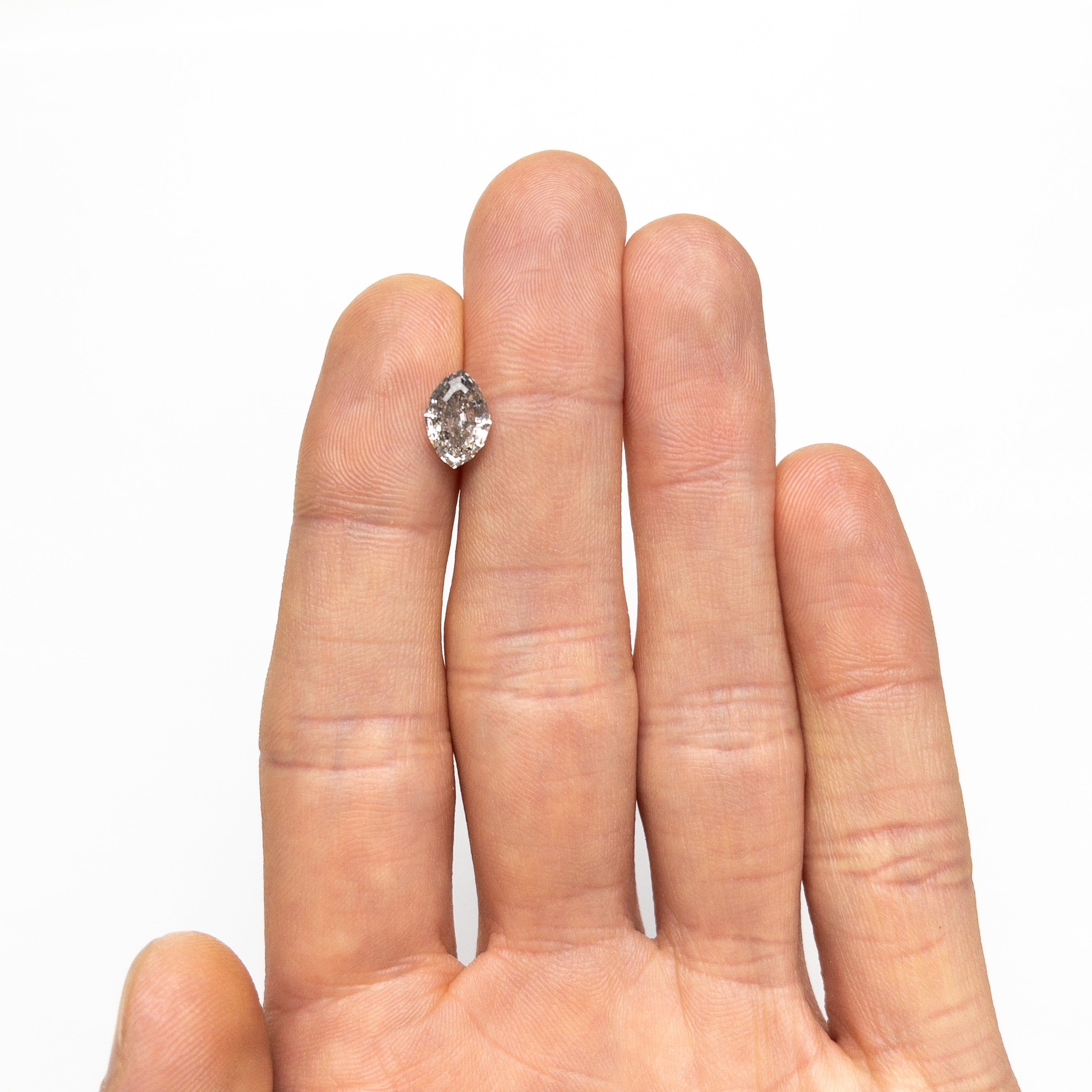 Salt and Pepper Step Cut Diamond - 2.09ct Geo Marquise