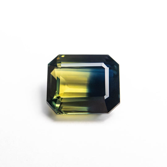 Parti Blue-Yellow Step Cut Sapphire - 1.99ct Cut Corner Rectangle