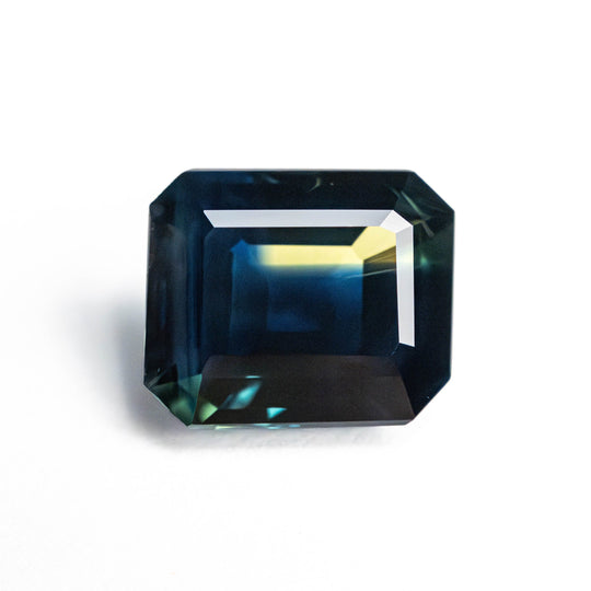 Parti Blue-Yellow Step Cut Sapphire - 2.67ct Cut Corner Rectangle
