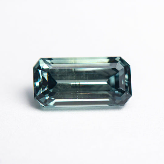 Teal Step Cut Sapphire - 3.59ct Cut Corner Rectangle