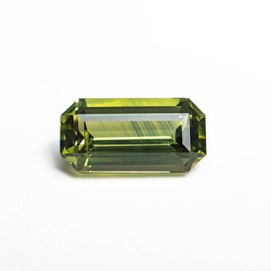 Green Step Cut Sapphire - 1.51ct Cut Corner Rectangle