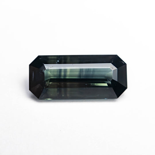 Teal/Green Step Cut Sapphire - 1.62ct Cut Corner Rectangle
