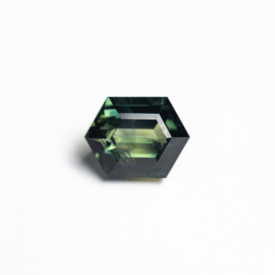 Green Step Cut Sapphire - 1.52ct Hexagon