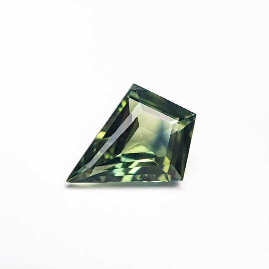 Green/Teal Step Cut Sapphire - 1.11ct Kite