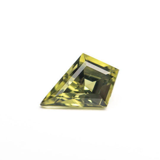 Green Step Cut Sapphire - 1.26ct Kite