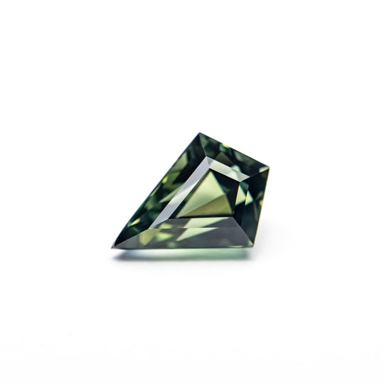 Green/Teal Step Cut Sapphire - 1.12ct Kite